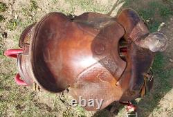 Vintage Walter L. Newell St. Louis Mo. Round Skirt Western Saddle 14 Seat