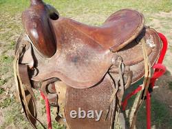Vintage Walter L. Newell St. Louis Mo. Round Skirt Western Saddle 14 Seat