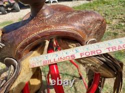 Vintage Walter L. Newell St. Louis Mo. Round Skirt Western Saddle 14 Seat