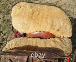 Vintage Walter L. Newell St. Louis Mo. Round Skirt Western Saddle 14 Seat