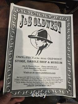 Vintage Western Brown Embossed High BackLeather Saddle Late 1800s Early 1900s