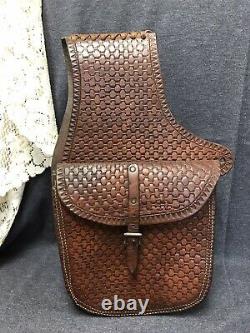 Vintage Western Cowboy Horse Saddle Bags Quality Shop Hand Crafted Leather 39