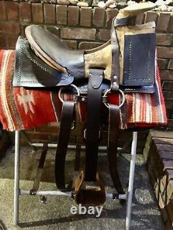 Vintage Western Hope Saddle Restored Ridable! Donkey/Mule Saddle Narrow Tree