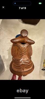 Vintage Western Horse Saddle 15 1/2inch Seat & 7 Inch Gullet