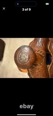 Vintage Western Horse Saddle 15 1/2inch Seat & 7 Inch Gullet