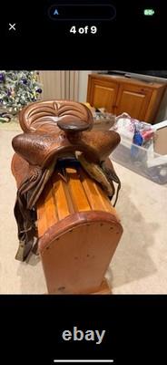 Vintage Western Horse Saddle 15 1/2inch Seat & 7 Inch Gullet