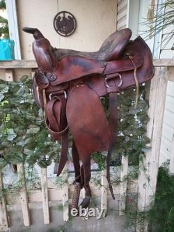 Vintage Western Horse Saddle 15 Seat