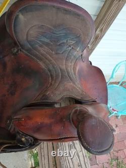 Vintage Western Horse Saddle 15 Seat
