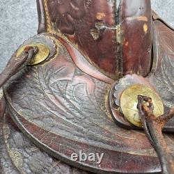 Vintage Western Horse Saddle 15 Seat Tooled Leather Kentucky Trail/Pleasure