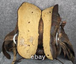 Vintage Western Horse Saddle 15 Seat Tooled Leather Kentucky Trail/Pleasure