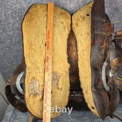 Vintage Western Horse Saddle 15 Seat Tooled Leather Kentucky Trail/Pleasure
