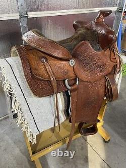 Vintage Western Saddle Company Tooled Leather Excellent Trail / pleasure