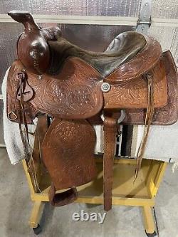 Vintage Western Saddle Company Tooled Leather Excellent Trail / pleasure