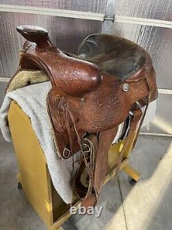 Vintage Western Saddle Company Tooled Leather Excellent Trail / pleasure