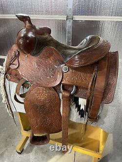 Vintage Western Saddle Company Tooled Leather Excellent Trail / pleasure