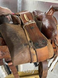 Vintage Western Saddle Company Tooled Leather Excellent Trail / pleasure