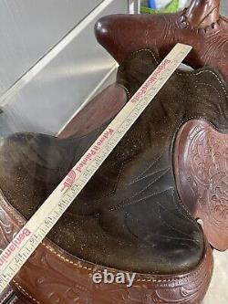 Vintage Western Saddle Company Tooled Leather Excellent Trail / pleasure