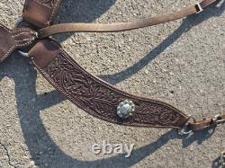 Vintage Western Saddle Custom Hand Carved Leather