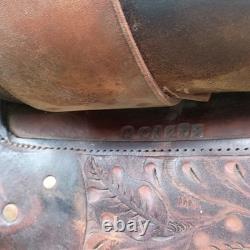 Vintage Western Show Saddle, Serial Number Stamped, Circle Y