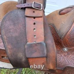 Vintage Western Show Saddle, Serial Number Stamped, Circle Y