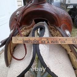 Vintage Western Show Saddle, Serial Number Stamped, Circle Y