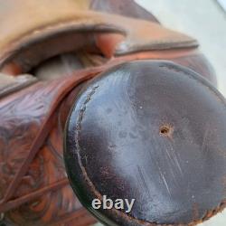 Vintage Western Show Saddle, Serial Number Stamped, Circle Y