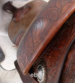Vintage Western Show Saddle, Serial Number Stamped, Circle Y