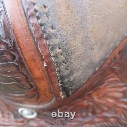 Vintage Western Show Saddle, Serial Number Stamped, Circle Y
