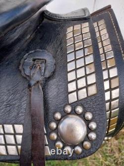 Vintage Western Silver Show Parade Saddle Doule Rigging 15 Simco Fair Condition