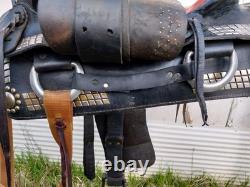 Vintage Western Silver Show Parade Saddle Doule Rigging 15 Simco Fair Condition