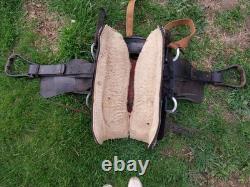 Vintage Western Silver Show Parade Saddle Doule Rigging 15 Simco Fair Condition
