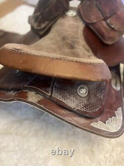 Vintage Western Star Saddle Shop Riding Saddle With Leather Carrying Bags #1444