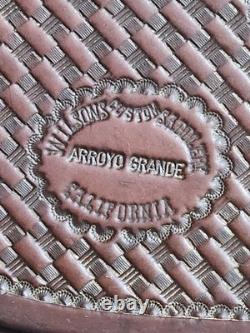 Vintage Western Tapaderos Tooled Wilsons Custom Saddlery California