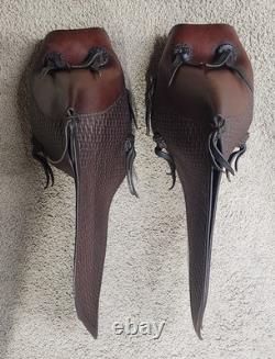 Vintage Western Tapaderos Tooled Wilsons Custom Saddlery California