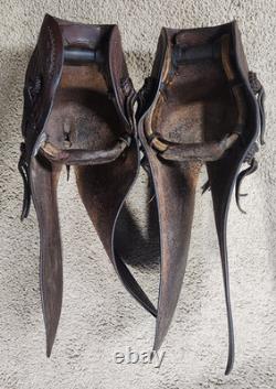 Vintage Western Tapaderos Tooled Wilsons Custom Saddlery California