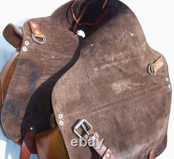 Vintage Western Tooled Leather Saddle Bags Horse Tack Made in Mexico Impressive