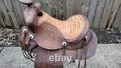 Vintage Western Tooled Saddle