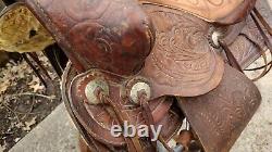 Vintage Western Tooled Saddle