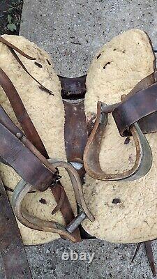 Vintage Western Tooled Saddle