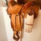 Vintage Western Trail Pleasure Horse Saddle Model 821 Hand Tooled Oak Leaf Pad