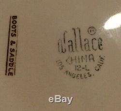 Vintage Westward Ho Boots & Saddle Plate Wallace China Western MID Century