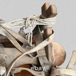 Vintage Wooden Sawbuck Pack Saddle with Rigging