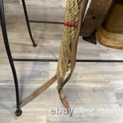 Vintage Youth Western Saddle Leather Brown Horse 12.5 READ