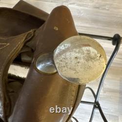 Vintage Youth Western Saddle Leather Brown Horse 12.5 READ