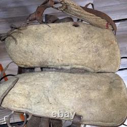 Vintage Youth Western Saddle Leather Brown Horse 12.5 READ
