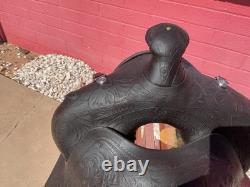 Vintage early rodeo/ranch bronc riding Hamley style saddle! Display or use