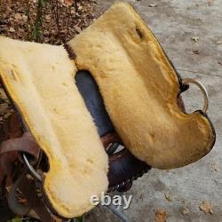 Vintage full size horse saddle Texas Best Custom built brown LEATHER & TOOLED