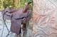 Vintage Full Size Horse Saddle Brown Leather & Wood