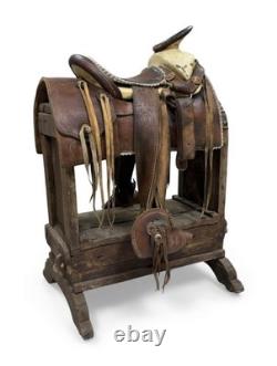 Vintage western saddle complete with original bags