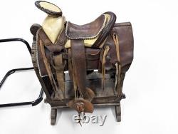 Vintage western saddle complete with original bags